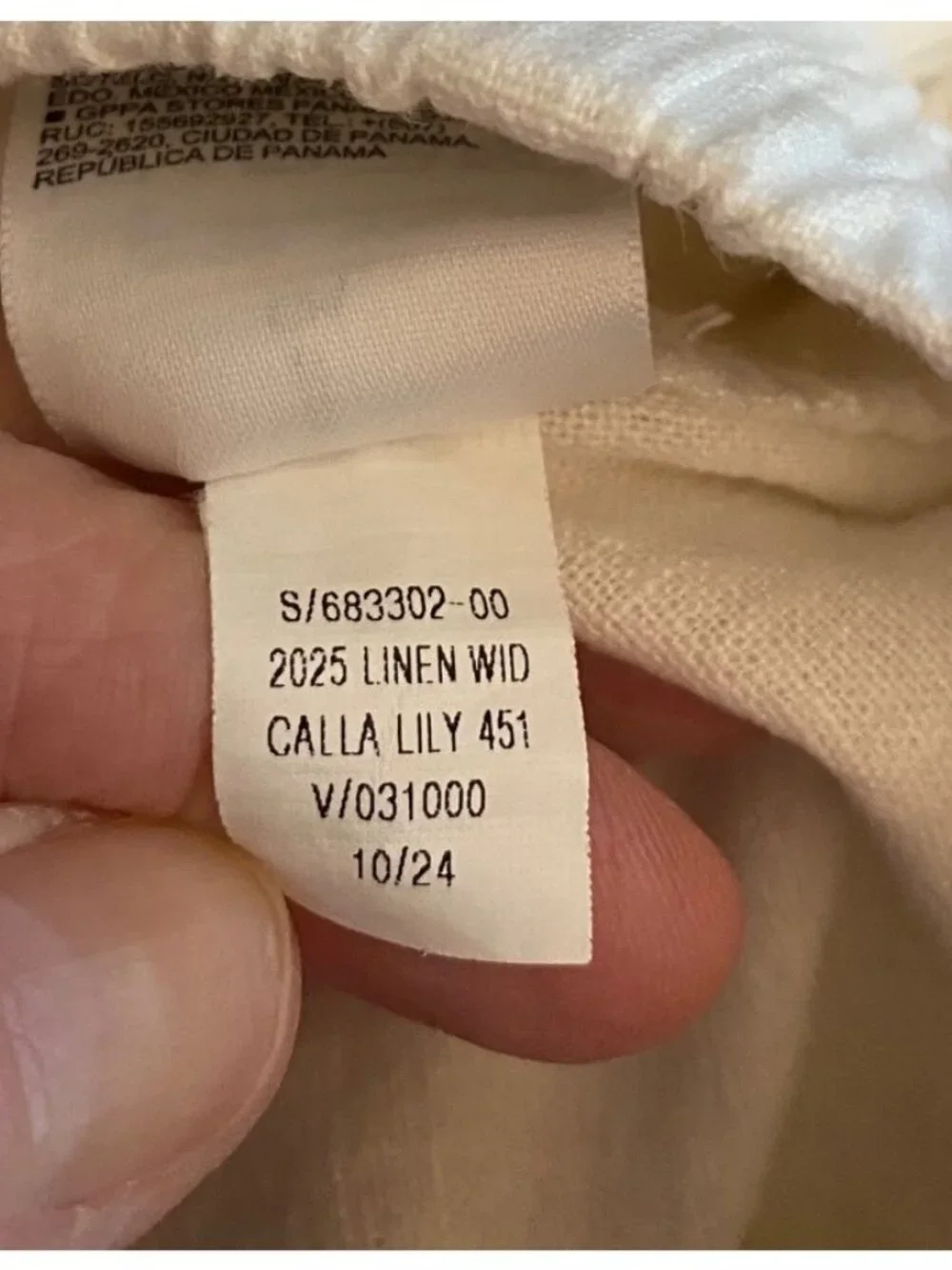 Old Navy Women’s S Off White Pants Linen Blend Wide-Leg Pull On Casual Comfy